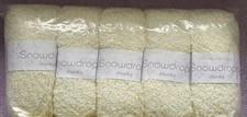Sirdar Snuggly Snowdrops Chunky Yarn 5x 50g Balls Lemon/White Shade 0352