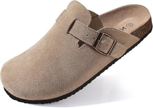 Women suede clogs - suede,