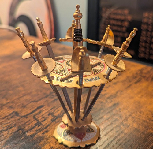 Vintage toledo brass swords - toledo,