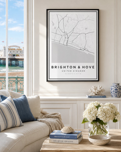 Brighton hove city map - brighton, &