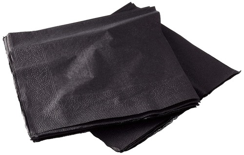 Black ply cocktail napkins - black,