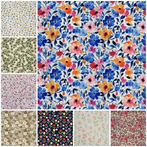 Printed poly cotton - printed, fabrics