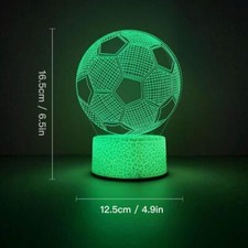 3D Soccer Ball Football 16 Colour Change LED Table Night Light Desk Lamp Decor
