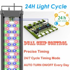 75-140cm Aquarium Light RGB LED Fish Tank Timer All-Day Mode Marine 44key Remote