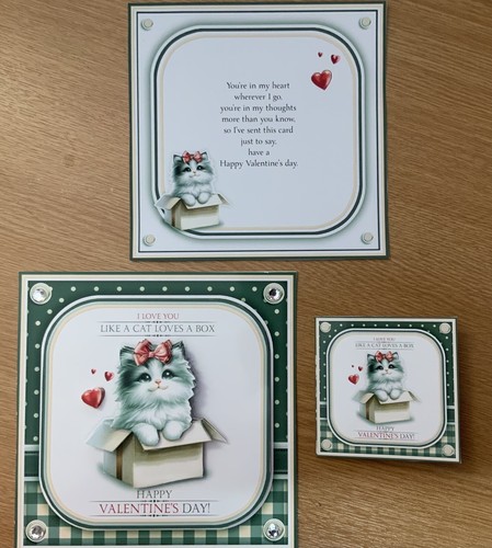 Handcrafted valentines card - 3d,