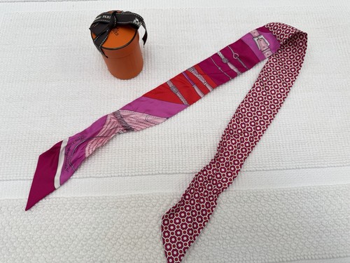 Hermes twilly pink - hermes, red