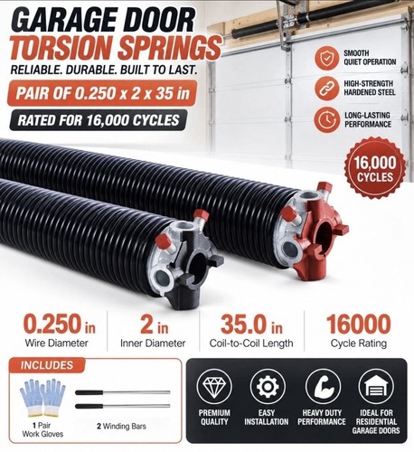 Garage door torsion - door, springs