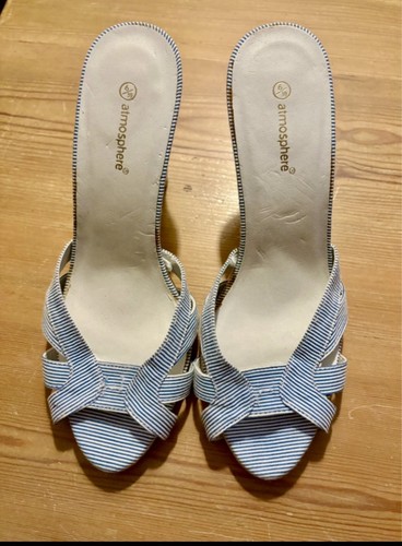 Retro style mules blue - 70’s,