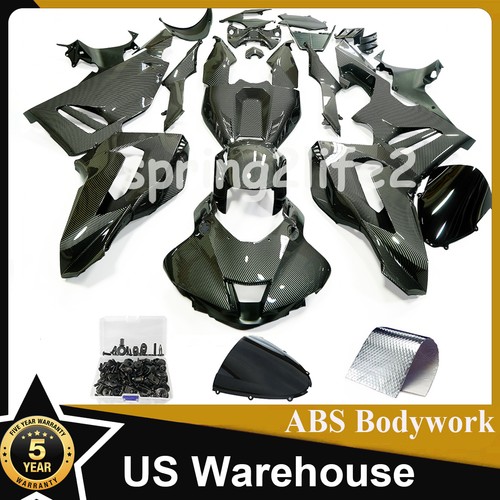 Black carbon fiber fairing - carbon,