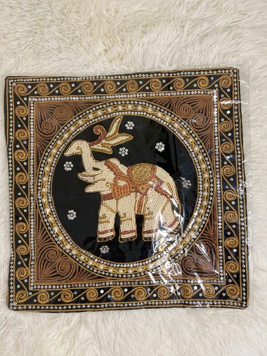 Thai silk elephant cushion - silk,