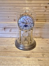 Hermle West Germany Moon Phase Glass dome Mantel clock