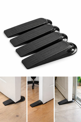 Black door stop jam - door,