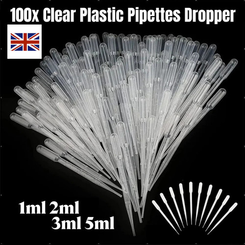 100x clear plastic - 100x, pipettes