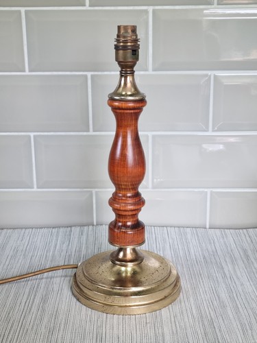 Vintage wooden table lamp - vintage,