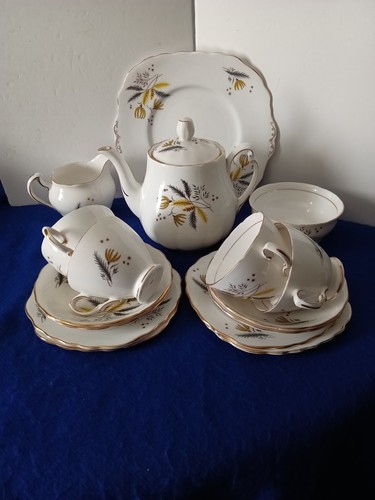 Vintage colclough tea trio - colclough,