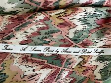 A&R Swaffer Fabric ‘Fresco’ Cotton FQ 22x18L” Salmon Pink/Sage Green/Ivory