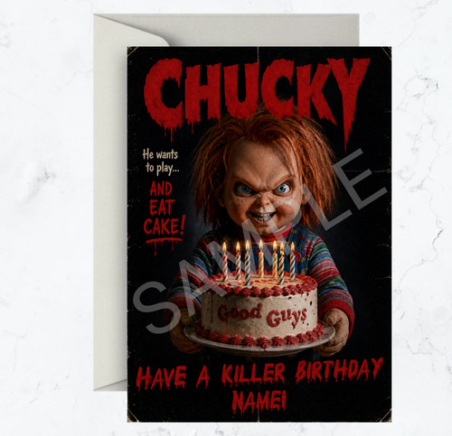 Personalised chucky holding - holding, a