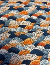 Japanese Waves/ clouds Printed