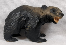 Vintage ~ Black Forest Bear Figure ~ Hand Carved ~ Height 7.5cm