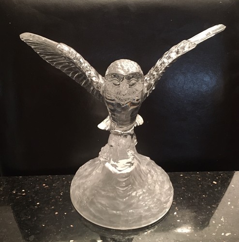 Vintage glass owl - glass,