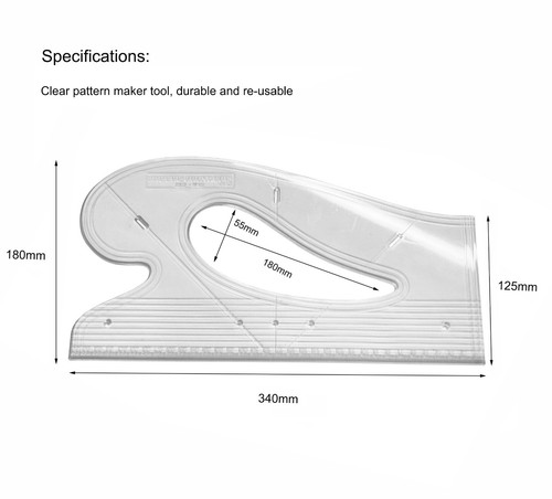 Pattern maker ruler french - maker, ruler/french