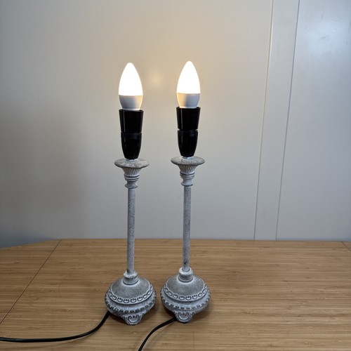 Pair grey shabby chic - pair,