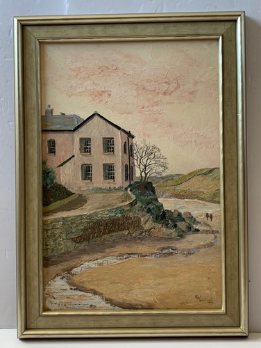 Vintage oil painting cornish - vintage,