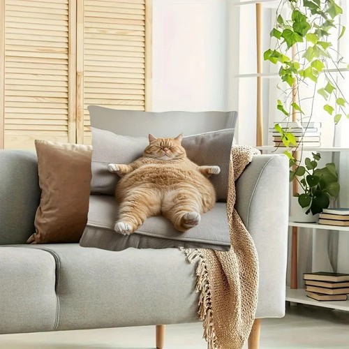 18x18 inch ginger - cat, plush
