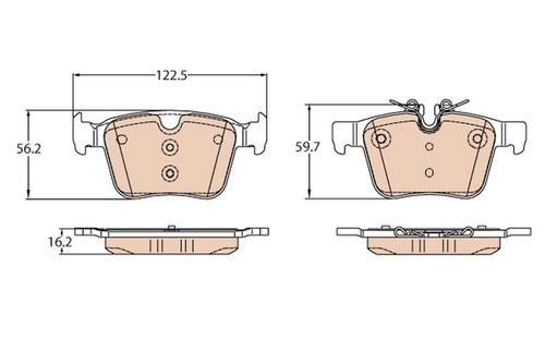 Gdb2110 brake pad set disc - gdb2110,