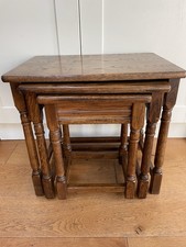 Solid Oak Wooden Nest of