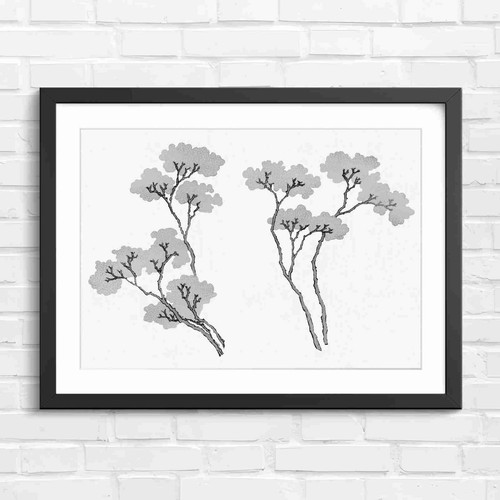 Minimalist peach trees - minimalist,