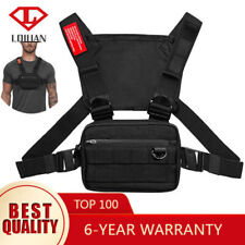 Men's Chest Rig Bag Vest Hip Hop Tactical Harness Waist Pack Shoulder Pouch Bag