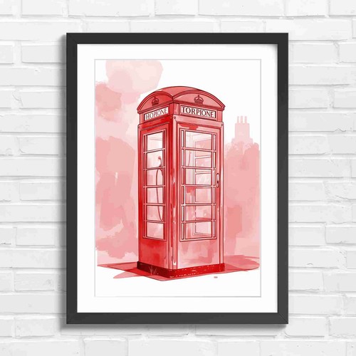 Pink vintage telephone booth - pink,