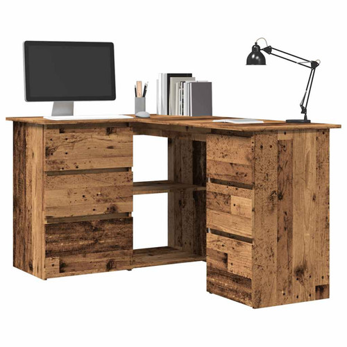 Corner desk old wood - desk,