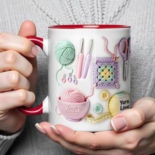 Inflated Effect Yarn Love Mug