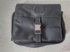 THE BRIDGE FIRENZE 1969 Faux Leather Grey Hanging Toiletry Bag