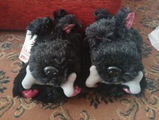 Scotty Dogs Black Slippers