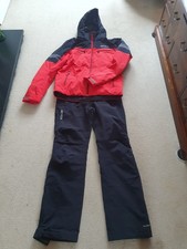 NEVICA BLACK/RED MENS SKI JACKET & MATCHING SALOPETTES SIZE SMALL + 2 TOPS