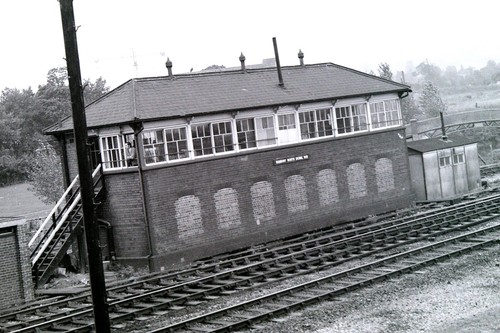 Signal box photo negative - box,