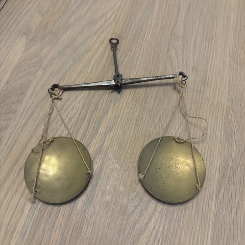 Antique brass balance scales - balance,