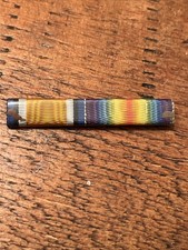 Original BRITISH - WW1  1914-18 WAR,VICTORY FULL SIZE RIBBON BAR