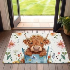 Doormat Highland Cow Door