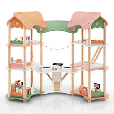 3-Tier Wooden Dollhouse for