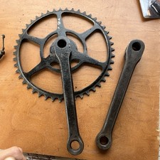 Nicklin 165mm 48T Vintage 30s GPO Royal Mail Bicycle Black Coffered Crankset