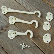 CREAM CAST IRON CABIN HOOKS