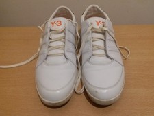 Adidas Y-3  Yohji Yamamoto white leather trainers UK 9