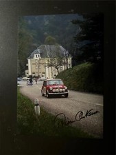 Signed 12x8 photo Rauno Aaltonen Mini Cooper Tulip Rally 1966