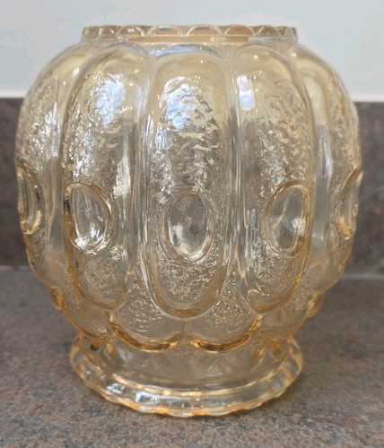 Midcentury amber bubble glass - midcentury,