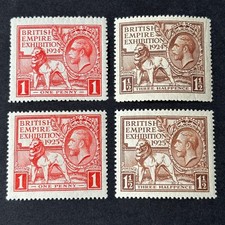 1924 Line 1925 Comb Perf KGV British Empire Exhibition Mint MM SG430 431 432 433