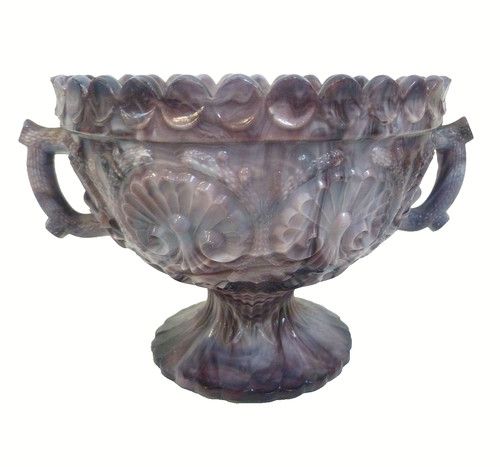 Antique amethyst slag glass - slag,